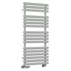 Terma Rolo Towel Designer Towel Rail 1085 x 520mm Grey / Silver 2111BTU -Towel Radiators Sales Store 109HR A1