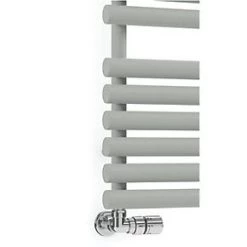 Terma Rolo Towel Designer Towel Rail 1085 x 520mm Grey / Silver 2111BTU -Towel Radiators Sales Store 109HR A2