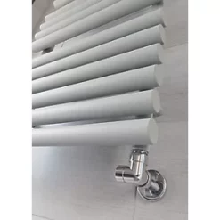 Terma Rolo Towel Designer Towel Rail 1085 x 520mm Grey / Silver 2111BTU -Towel Radiators Sales Store 109HR A4
