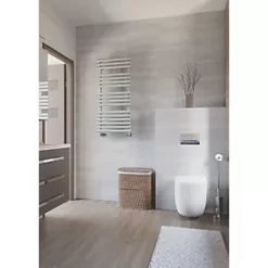 Terma Rolo Towel Designer Towel Rail 1085 x 520mm Grey / Silver 2111BTU -Towel Radiators Sales Store 109HR A5