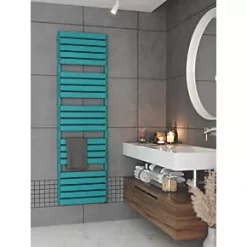 Terma Warp T One Electric Towel Rail 1695 x 500mm Teal 2728BTU -Towel Radiators Sales Store 111RH A2