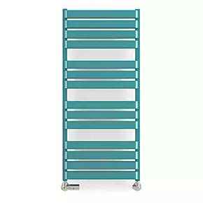Terma Warp T Bold Designer Towel Rail 1110 x 500mm Teal 2660BTU 4 Terma Warp T Bold Designer Towel Rail 1110 x 500mm Teal 2660BTU - Image 2