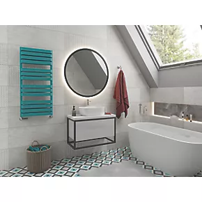 Terma Warp T Bold Designer Towel Rail 1110 x 500mm Teal 2660BTU 5 Terma Warp T Bold Designer Towel Rail 1110 x 500mm Teal 2660BTU - Image 3