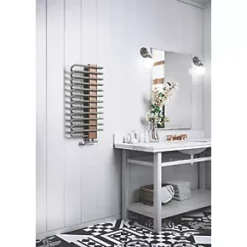 Terma Michelle Designer Towel Rail 780 x 400mm Grey / Silver 1244BTU -Towel Radiators Sales Store 124HR A4