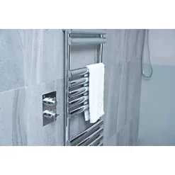 Towelrads Dorney Designer Towel Radiator 1200 x 500mm Chrome 1221BTU -Towel Radiators Sales Store 132RY A2