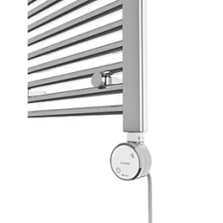 Terma Leo Electric Towel Rail with MOA Blue Element 1200 x 500mm Chrome 1023BTU -Towel Radiators Sales Store 172RH A4