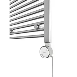 Terma Leo Electric Towel Rail with MOA Blue Element 800 x 500mm Chrome 682BTU -Towel Radiators Sales Store 176RH A4