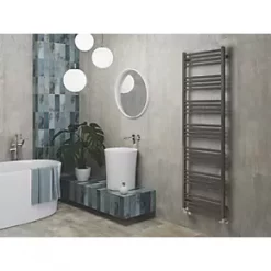 Terma Fiona Towel Rail 1620 x 500mm Sparkling Grey 2349BTU -Towel Radiators Sales Store 184RH A2