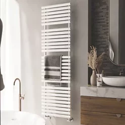 Terma Rolo Towel Rail 1800 x 520mm White 3454BTU -Towel Radiators Sales Store 203RH A5
