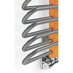 Terma Michelle Designer Towel Rail 1200 x 500mm Grey / Silver 2460BTU -Towel Radiators Sales Store 219HR A2
