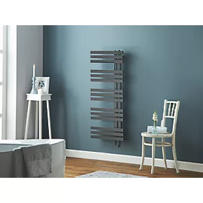 Towelrads Cobham Designer Towel Radiator 1200 x 500mm Anthracite 1697BTU 4 Towelrads Cobham Designer Towel Radiator 1200 x 500mm Anthracite 1697BTU - Image 2