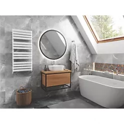 Terma Warp T Bold Designer Towel Rail 1110 x 500mm White 2660BTU -Towel Radiators Sales Store 285RH A2