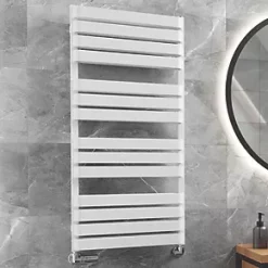 Terma Warp T Bold Designer Towel Rail 1110 x 500mm White 2660BTU -Towel Radiators Sales Store 285RH A5