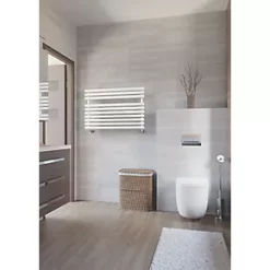 Terma Rolo Towel Rail 590 x 900mm White 2002BTU -Towel Radiators Sales Store 320RH A2
