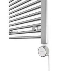 Terma Leo Electric Towel Rail with Fixed Element 1600 x 500mm Chrome 1023BTU -Towel Radiators Sales Store 348RH A4