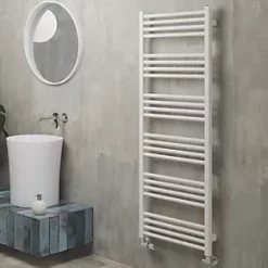 Terma Fiona Towel Rail 1380 x 500mm White 2002BTU -Towel Radiators Sales Store 354RH A5
