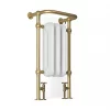 Terma Plain 2-Column Cast Iron Towel Rail 900 x 490mm White / Brass 1217BTU -Towel Radiators Sales Store 357RH P