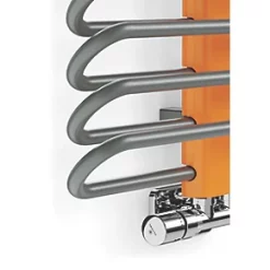 Terma Michelle Designer Towel Rail 780 x 400mm Grey / Silver 1244BTU -Towel Radiators Sales Store 358HR A2
