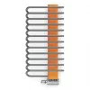 Terma Michelle Designer Towel Rail 780 x 400mm Grey / Silver 1244BTU -Towel Radiators Sales Store 358HR P