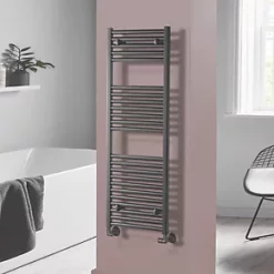 Towelrads Pisa Premium Towel Radiator 1200 x 400mm Anthracite 1607BTU
