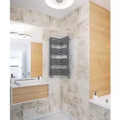 Terma Incorner Designer Towel Rail 1005 x 350mm Grey 1863BTU 11 Terma Incorner Designer Towel Rail 1005 x 350mm Grey 1863BTU -Towel Radiators Sales Store 369HR A3