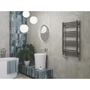 Terma Fiona Towel Rail 900 x 500mm Sparkling Grey 1323BTU 5 Terma Fiona Towel Rail 900 x 500mm Sparkling Grey 1323BTU - Image 3