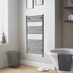 Towelrads Richmond Thermostatic Electric Towel Radiator 1186 x 450mm Anthracite 1365BTU