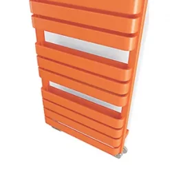 Terma Warp T Bold Designer Towel Rail 1110 x 500mm Orange 2660BTU -Towel Radiators Sales Store 384RH A5