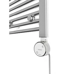 Terma Leo Electric Towel Rail with MOA Blue Element 600 x 400mm Chrome 409BTU -Towel Radiators Sales Store 414RH A4