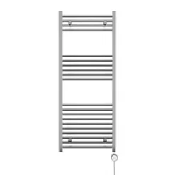 Terma Leo Electric Towel Rail with Fixed Element 1200 x 500mm Chrome 682BTU -Towel Radiators Sales Store 419RH A1
