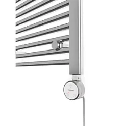 Terma Leo Electric Towel Rail with Fixed Element 1200 x 500mm Chrome 682BTU -Towel Radiators Sales Store 419RH A4