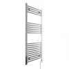 Terma Leo Electric Towel Rail with Fixed Element 1200 x 500mm Chrome 682BTU -Towel Radiators Sales Store 419RH P