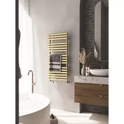 Terma Rolo Towel Rail 1085 x 520mm Brass 2112BTU -Towel Radiators Sales Store 420RH A2