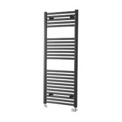Towelrads Pisa Premium Towel Radiator 1200 x 500mm Black 1952BTU -Towel Radiators Sales Store 430RY A3