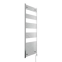 Terma Leo Electric Towel Rail with Fixed Element 1800 x 600mm Chrome 1364BTU