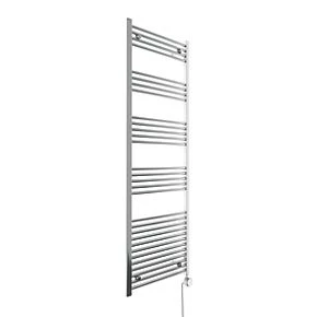 Terma Leo Electric Towel Rail with Fixed Element 1800 x 600mm Chrome 1364BTU 3 Terma Leo Electric Towel Rail with Fixed Element 1800 x 600mm Chrome 1364BTU