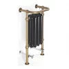 Terma Plain 2-Column Cast Iron Towel Rail 900 x 490mm Black / Brass 1217BTU -Towel Radiators Sales Store 443RH P