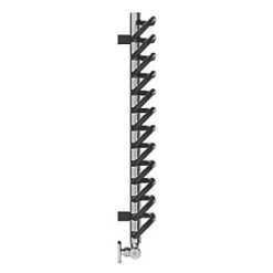 Terma Michelle Designer Towel Rail 780 x 400mm Black / Chrome 1244BTU -Towel Radiators Sales Store 450HR A3
