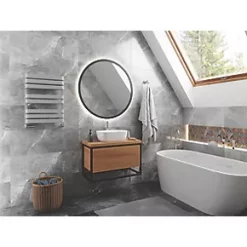 Terma Warp T Bold Designer Towel Rail 655 x 500mm Grey 1569BTU -Towel Radiators Sales Store 458RH A2