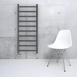 Terma Crystal Designer Towel Warmer 1200 x 500mm Grey / Silver 1365BTU -Towel Radiators Sales Store 466HR A3