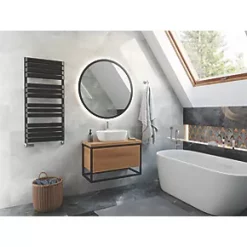 Terma Warp T Bold Designer Towel Rail 1110 x 500mm Black 2660BTU 10 Terma Warp T Bold Designer Towel Rail 1110 x 500mm Black 2660BTU -Towel Radiators Sales Store 479RH A2