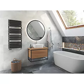 Terma Warp T Bold Designer Towel Rail 1110 x 500mm Black 2660BTU 5 Terma Warp T Bold Designer Towel Rail 1110 x 500mm Black 2660BTU - Image 3