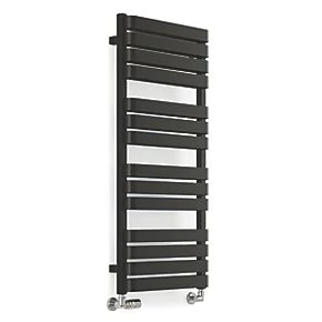 Terma Warp T Bold Designer Towel Rail 1110 x 500mm Black 2660BTU 3 Terma Warp T Bold Designer Towel Rail 1110 x 500mm Black 2660BTU