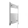 Terma Leo Electric Towel Rail with Fixed Element 800 x 500mm Chrome 409BTU -Towel Radiators Sales Store 492RH P