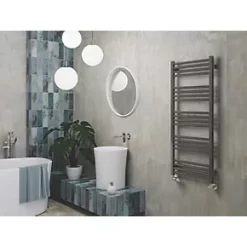 Terma Fiona Towel Rail 1140 x 500mm Sparkling Grey 1661BTU -Towel Radiators Sales Store 541RH A2