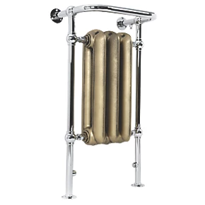 Terma Plain 2-Column Cast Iron Designer Towel Rail 900 x 490mm Brass 1217BTU 4 Terma Plain 2-Column Cast Iron Designer Towel Rail 900 x 490mm Brass 1217BTU - Image 2