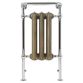 Terma Plain 2-Column Cast Iron Designer Towel Rail 900 x 490mm Brass 1217BTU 3 Terma Plain 2-Column Cast Iron Designer Towel Rail 900 x 490mm Brass 1217BTU
