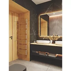 Terma Alex One Electric Towel Rail 1580 x 500mm Brass 2728BTU -Towel Radiators Sales Store 564RH A2