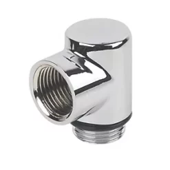 Brass Dual Fuel Towel Rail Elbow ½"