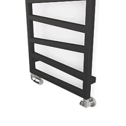Terma Zig Zag Designer Towel Rail 1070 x 500mm Black 1384BTU -Towel Radiators Sales Store 589RH A5